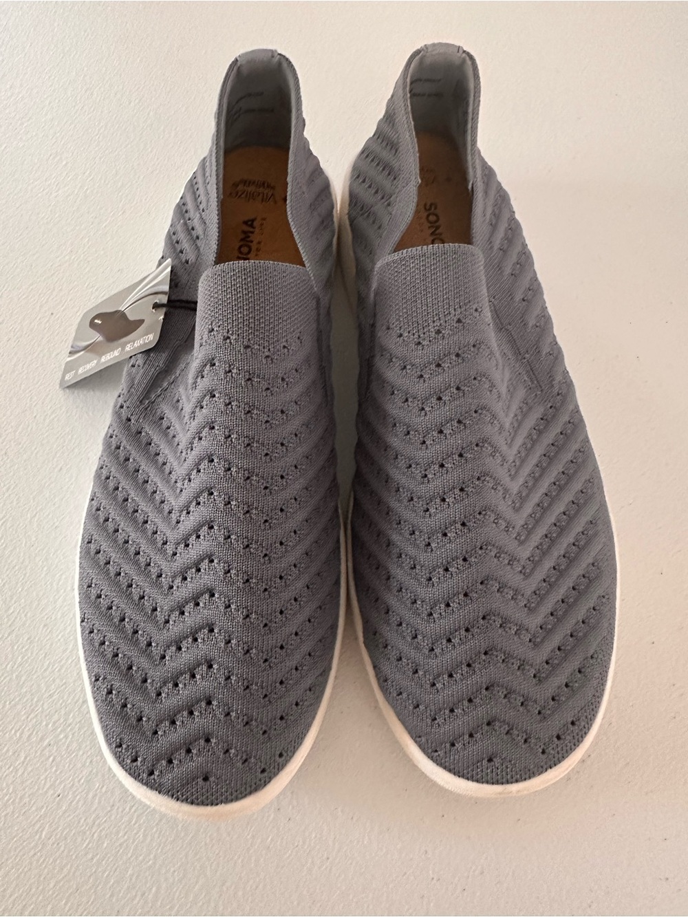 Sonoma Gray Slip-On Knit Sneakers